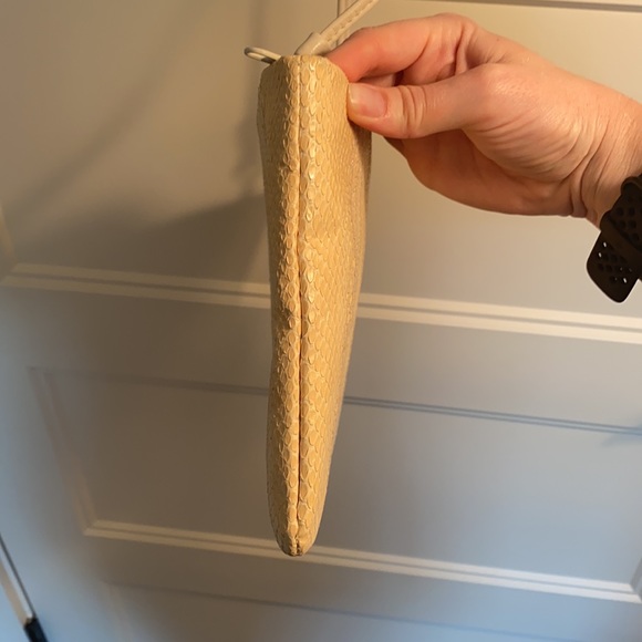 Vintage Clemente Snakeskin Purse Clutch Cream - Picture 8 of 8